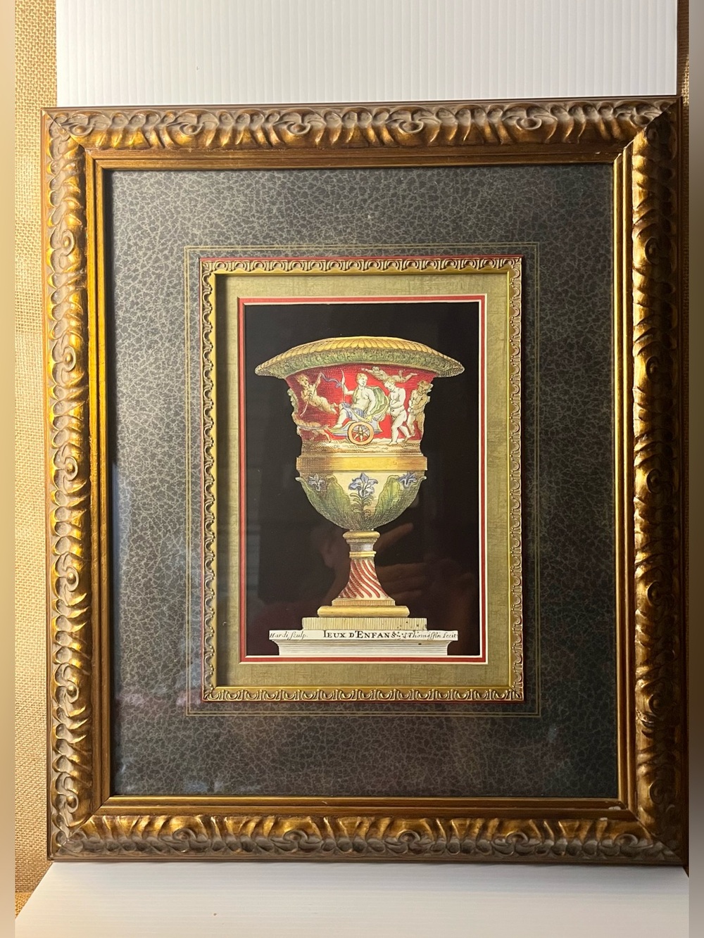 Antique Grand Tour Style Framed Print Classical Urn Very Nicely Framed